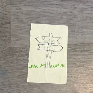 Hand-Drawn Directional Sign Art